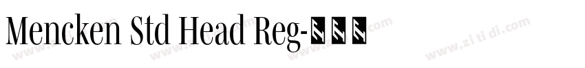 Mencken Std Head Reg字体转换